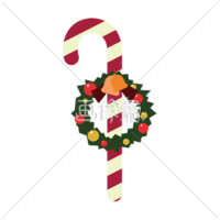 クリスマスのキャンディーケインのイラスト素材