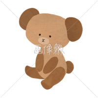 手描き風の可愛いクマのイラスト素材