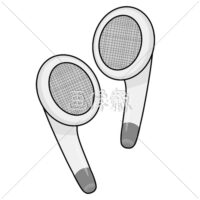 無線イヤホンのイラスト素材