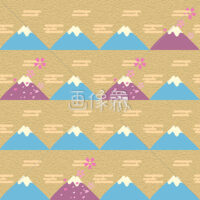 山のイラストのシームレス模様素材(1)