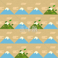 山のイラストのシームレス模様素材(2)