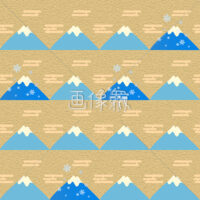 山のイラストのシームレス模様素材(4)