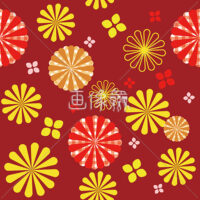 チャイナ風お花の模様素材(2)