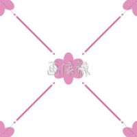 格子柄のお花のシームレス模様素材(3)