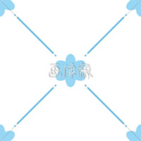 格子柄のお花のシームレス模様素材(4)