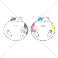 まったり丸ネコのイラスト