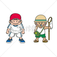 わんぱくこどものイラスト