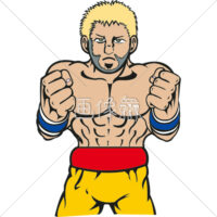 格闘選手の(1)イラスト