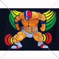 メキシカンスタイルのレスラーのイラスト