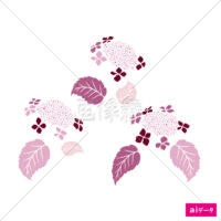 あじさいのイラスト(4)