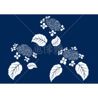 あじさいの切り絵風(2)イラスト