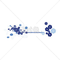 青い花の(1)イラスト