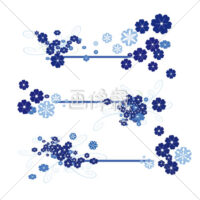 青い花の(4)イラスト