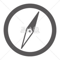 方位磁石の無料イラスト