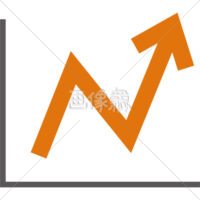 折れ線アイコンの無料イラスト