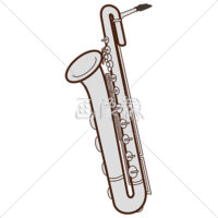 バリトンサックスのイラスト素材