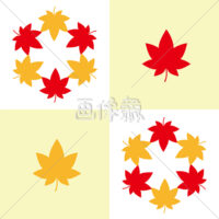 紅葉の柄シームレス模様素材