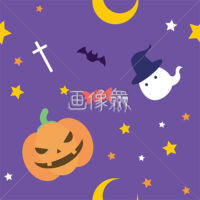 ハロウィンのシームレス模様素材(1)