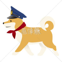 パトロール犬のイラスト・アイコン素材(3)