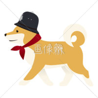 パトロール犬のイラスト・アイコン素材(4)