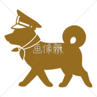 パトロール犬のイラスト・アイコン素材(5)