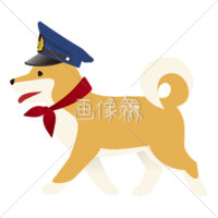 パトロール犬のイラスト・アイコン素材(7)