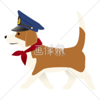 パトロール犬のイラスト・アイコン素材(8)