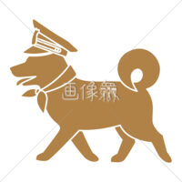 パトロール犬のイラスト・アイコン素材(9)