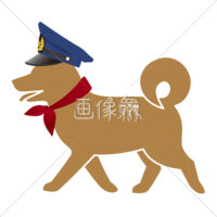パトロール犬のイラスト・アイコン素材(13)