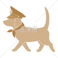 パトロール犬のイラスト・アイコン素材(18)