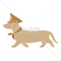 パトロール犬のイラスト・アイコン素材(19)
