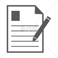 ノートとペンのイラスト・アイコン無料素材