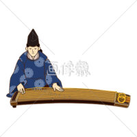 雅楽の楽器「筝(そう)」を演奏する女の人(1)