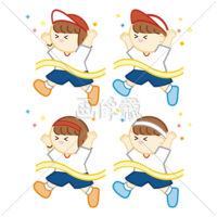 秋の運動会のイラスト素材(1)