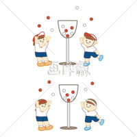 秋の運動会のイラスト素材(3)