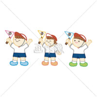 秋の運動会のイラスト素材(4)