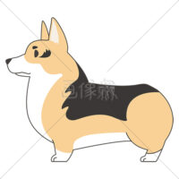 犬(コーギー)のイラスト素材(1)