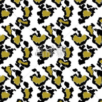 金色のヒョウ柄のパターンタイル模様