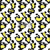 黄のヒョウ柄のパターンタイル模様