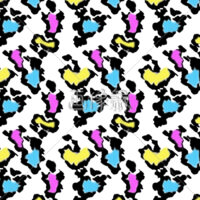 カラフルのヒョウ柄のパターンタイル模様