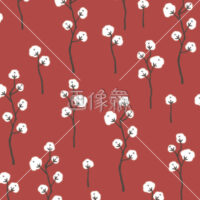 綿花のパターンタイル模様