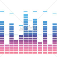 サウンドエフェクトのようなパターン素材(ブルーからレッド)