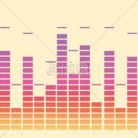 サウンドエフェクトのようなパターン素材(オレンジからパープル)