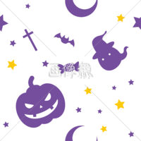ハロウィンのシームレス模様素材(3)