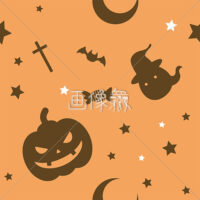 ハロウィンのシームレス模様素材(4)