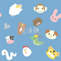 干支のシームレス模様素材(2)