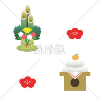 お正月のシームレス模様素材(3)