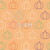 ハロウィンのシームレス模様素材(6)