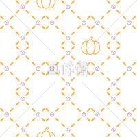 ハロウィンのシームレス模様素材(11)