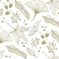 秋の植物柄シームレス模様素材(3)
